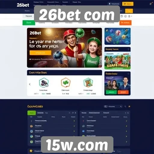 Análise da interface do site 26bet com