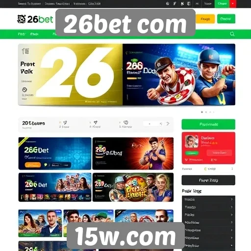 Avaliação da interface do site 26bet com
